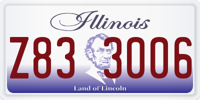 IL license plate Z833006