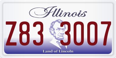IL license plate Z833007