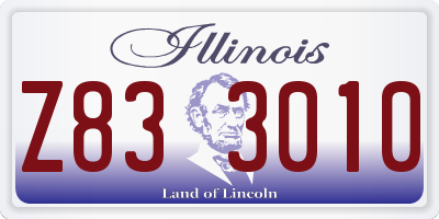 IL license plate Z833010