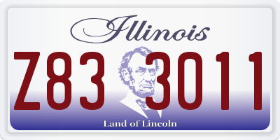 IL license plate Z833011