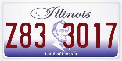 IL license plate Z833017