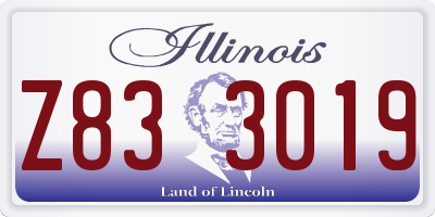 IL license plate Z833019