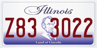 IL license plate Z833022