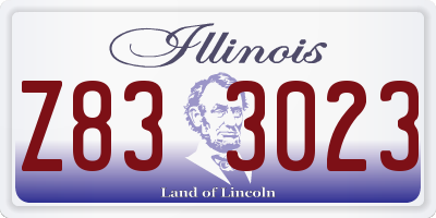IL license plate Z833023