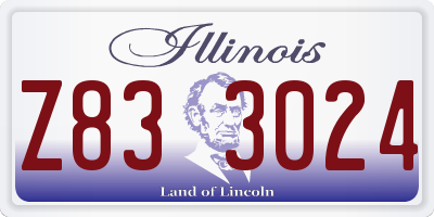 IL license plate Z833024