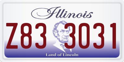 IL license plate Z833031