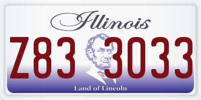 IL license plate Z833033