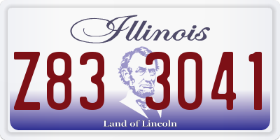 IL license plate Z833041