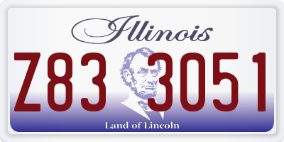 IL license plate Z833051