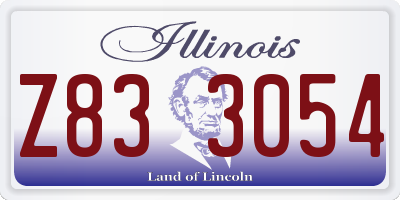 IL license plate Z833054