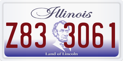 IL license plate Z833061