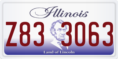 IL license plate Z833063