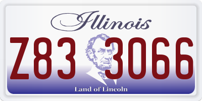 IL license plate Z833066