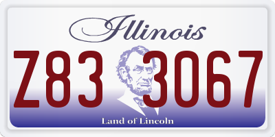 IL license plate Z833067