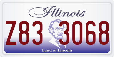IL license plate Z833068