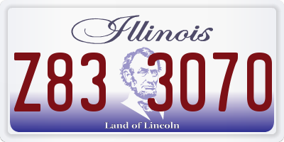 IL license plate Z833070