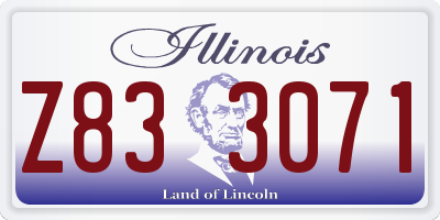 IL license plate Z833071