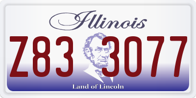 IL license plate Z833077