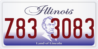 IL license plate Z833083