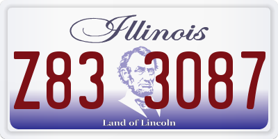 IL license plate Z833087