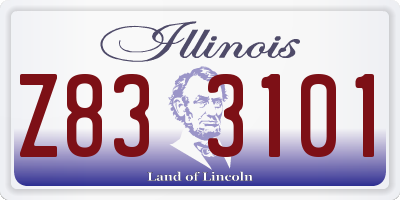IL license plate Z833101