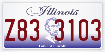 IL license plate Z833103