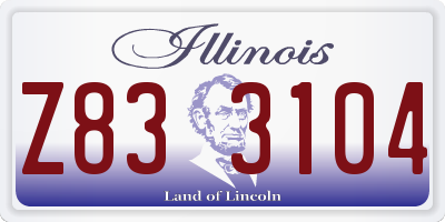 IL license plate Z833104