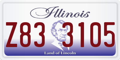 IL license plate Z833105