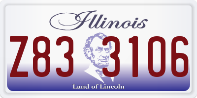 IL license plate Z833106