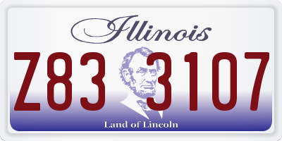 IL license plate Z833107