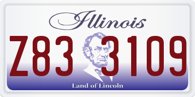 IL license plate Z833109