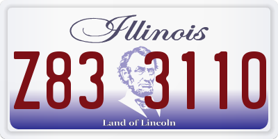 IL license plate Z833110
