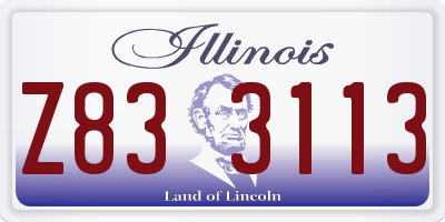 IL license plate Z833113