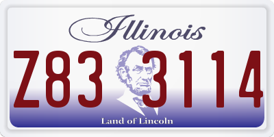 IL license plate Z833114