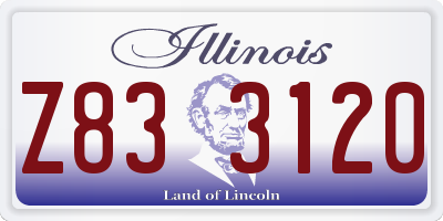 IL license plate Z833120