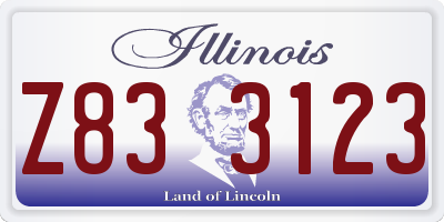 IL license plate Z833123