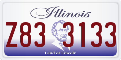 IL license plate Z833133