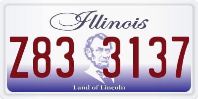 IL license plate Z833137