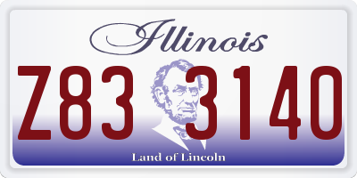 IL license plate Z833140