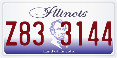 IL license plate Z833144