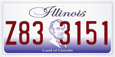 IL license plate Z833151