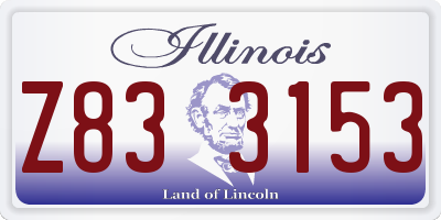 IL license plate Z833153