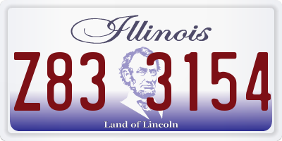 IL license plate Z833154