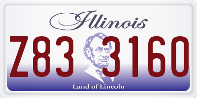 IL license plate Z833160
