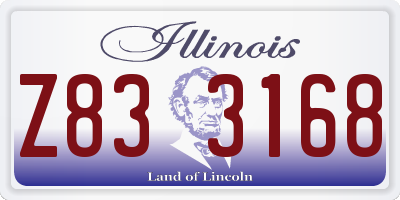 IL license plate Z833168
