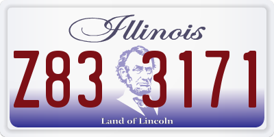 IL license plate Z833171