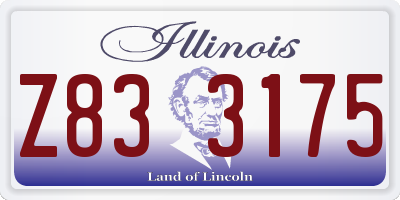 IL license plate Z833175