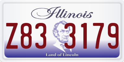 IL license plate Z833179