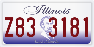 IL license plate Z833181