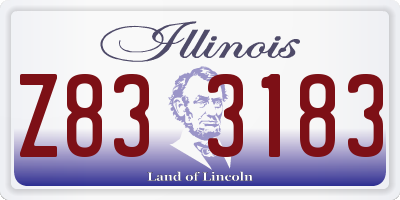 IL license plate Z833183
